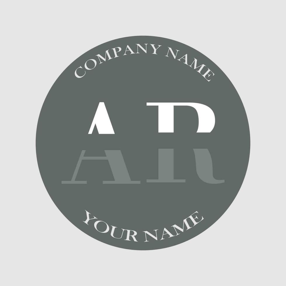 iniziale ar logo lettera monogramma lusso mano disegnato vettore