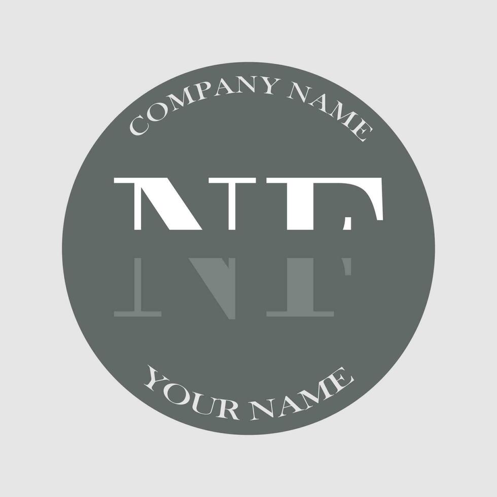 iniziale nf logo lettera monogramma lusso mano disegnato vettore