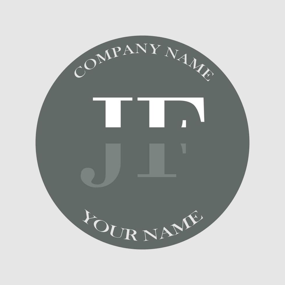 iniziale jf logo lettera monogramma lusso mano disegnato vettore