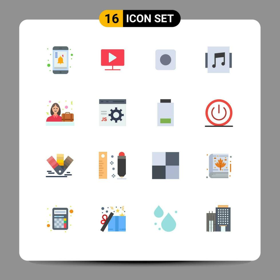 16 creativo icone moderno segni e simboli di del browser Astuccio del browser donne vetrina modificabile imballare di creativo vettore design elementi