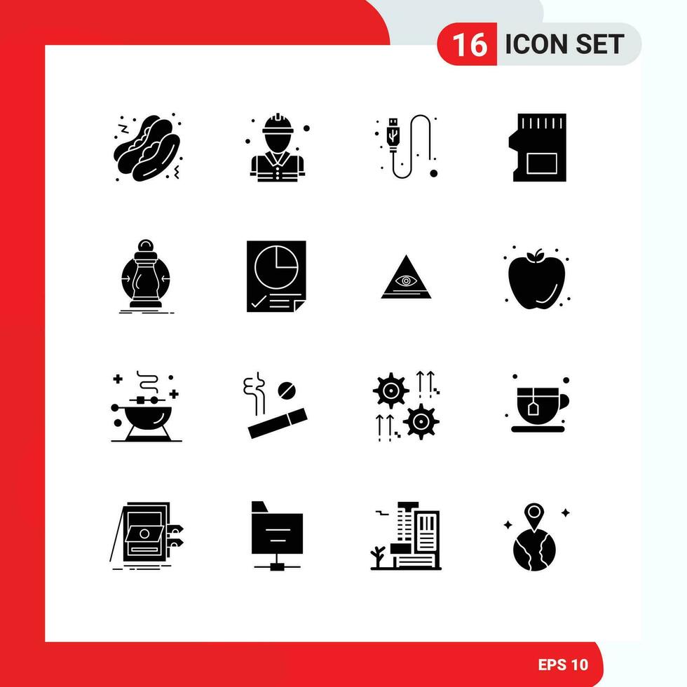 16 creativo icone moderno segni e simboli di spese consumo dati dati sd modificabile vettore design elementi