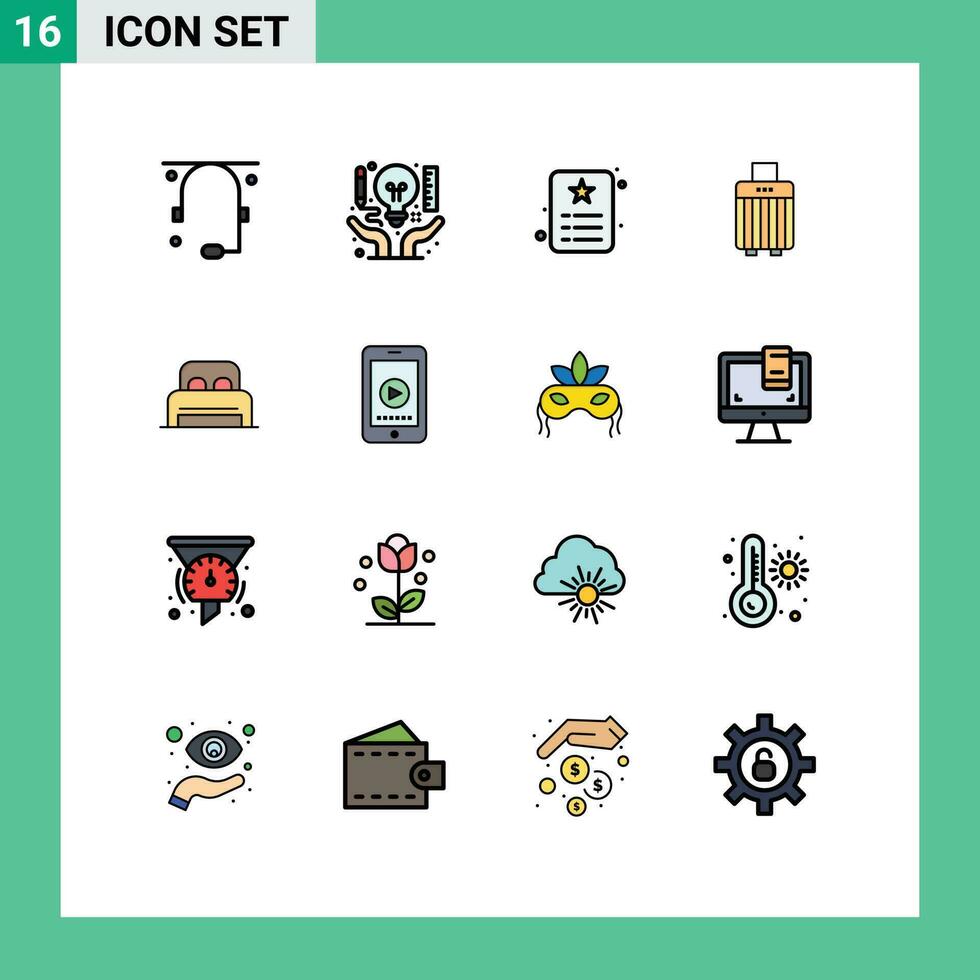 16 creativo icone moderno segni e simboli di acquistare bagaglio documento Borsa identità modificabile creativo vettore design elementi
