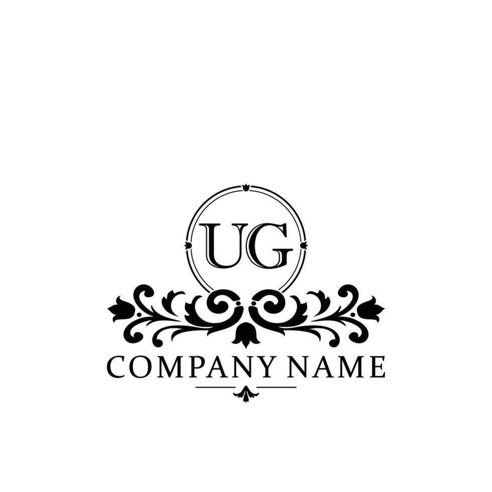 iniziale lettera ug semplice e elegante monogramma design modello logo vettore