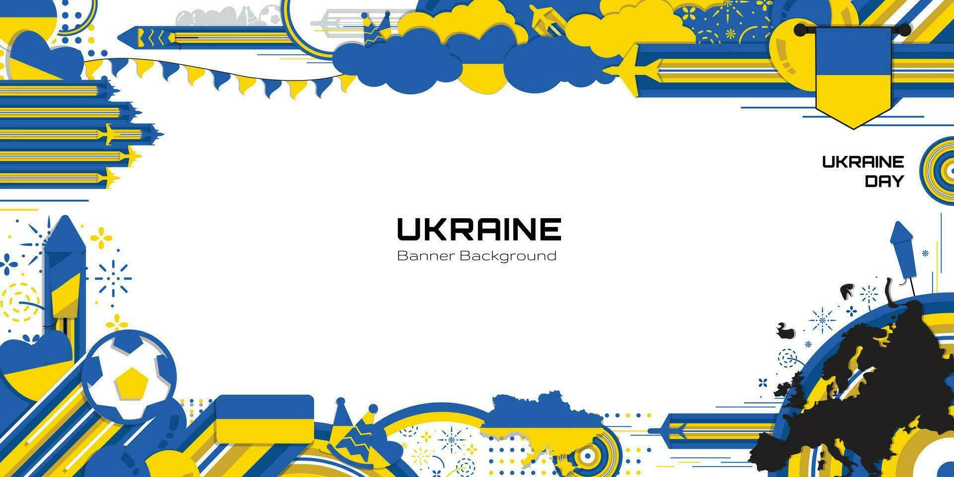 contento indipendenza giorno di Ucraina, illustrazione sfondo disegno, nazione tema vettore