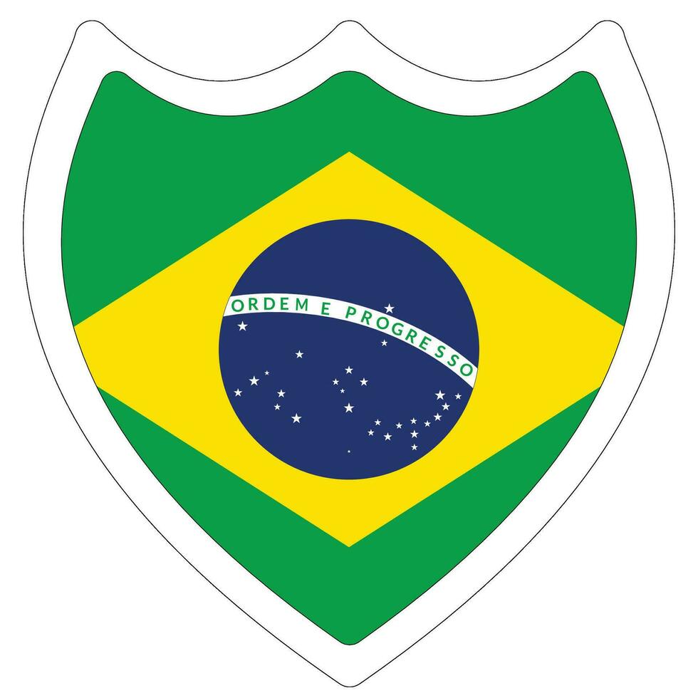 bandiera di brasile. brasile bandiera forma. vettore