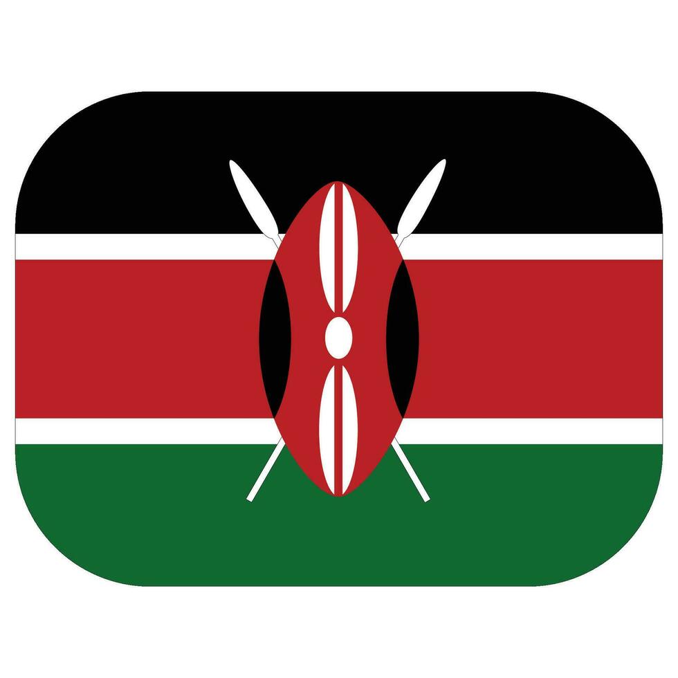 Kenia bandiera forma. bandiera di Kenia forma vettore