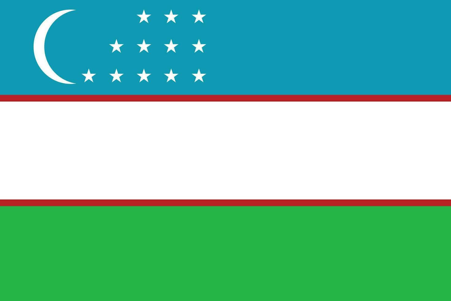 bandiera di Uzbekistan. Uzbekistan bandiera nel forma vettore