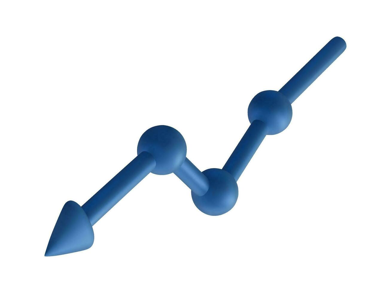 attività commerciale grafico. crescita progresso freccia isolato su bianca sfondo. vettore illustrazione