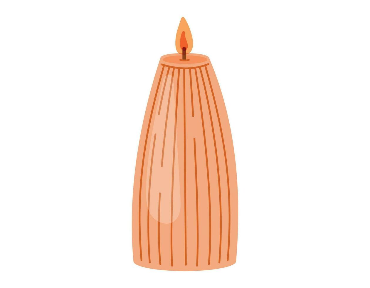 decorativo aroma candela per casa interno con fuoco. vettore isolato piatto illustrazione.