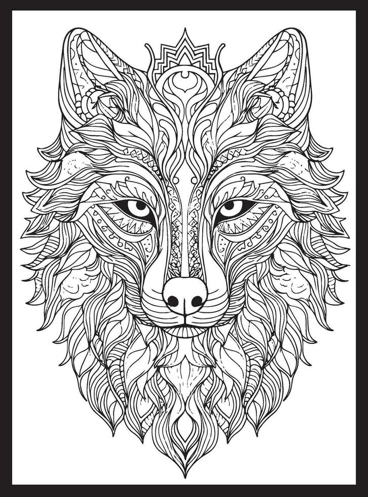 animali mandala adulto colorazione pagine vettore