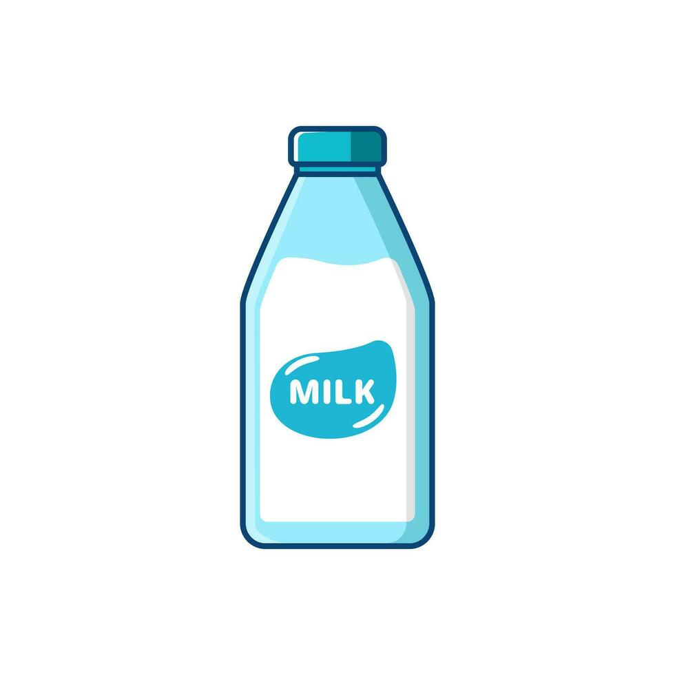 bottiglia di latte vettore illustrazione nel cartone animato stile isolato su bianca sfondo