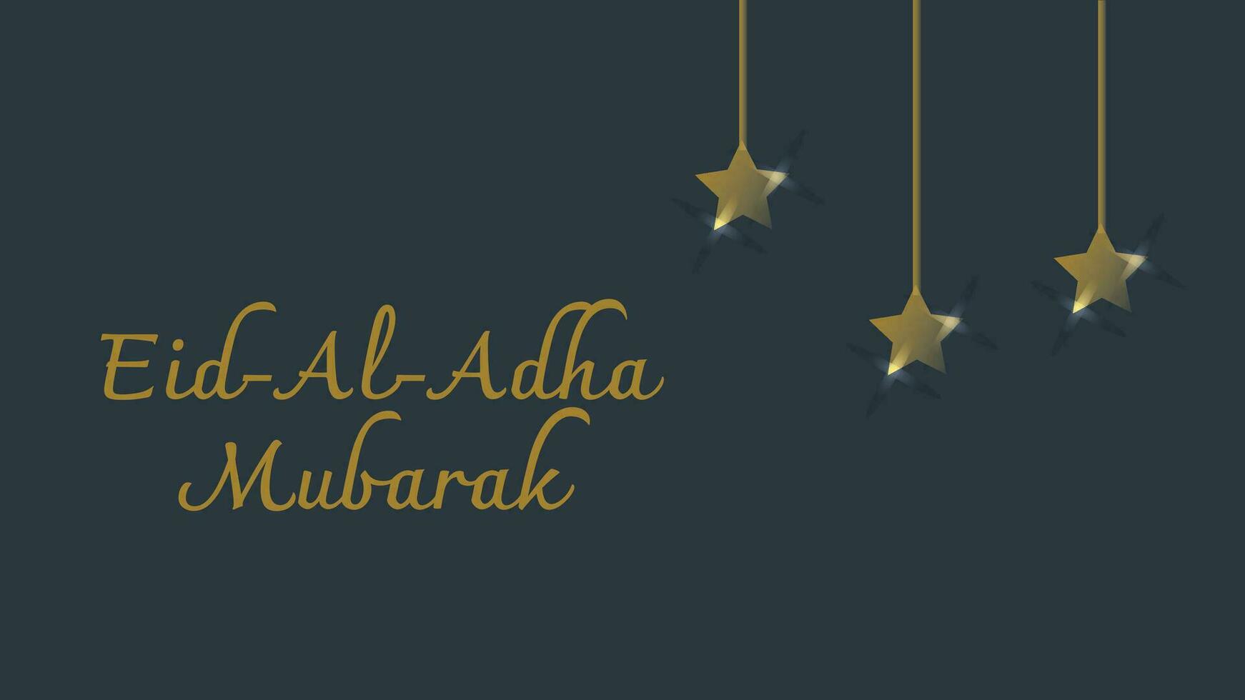 eid mubarak saluti con mezzaluna Luna e stelle vettore
