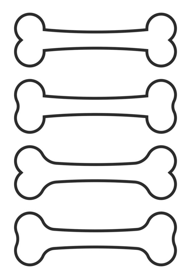 cane osso icona vettore illustrazione nel piatto stile