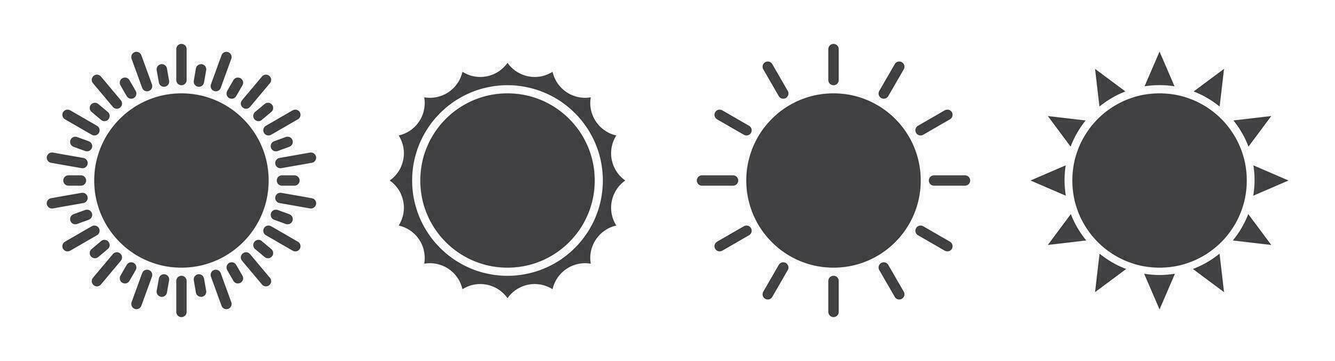 sole icona collezione vettore illustrazione isolato su bianca