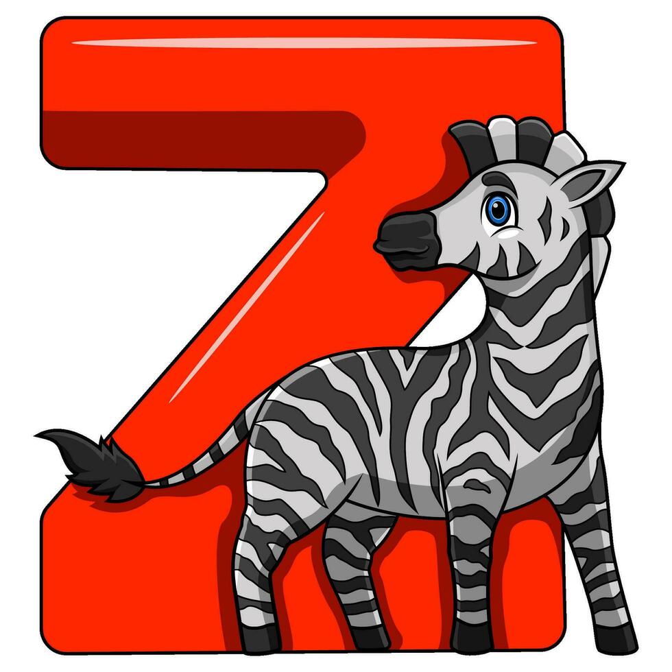 z lettera per zebra vettore