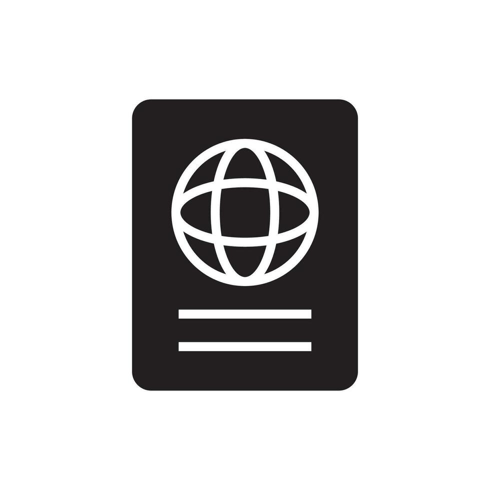 passaporto icona vettore design illustrazione