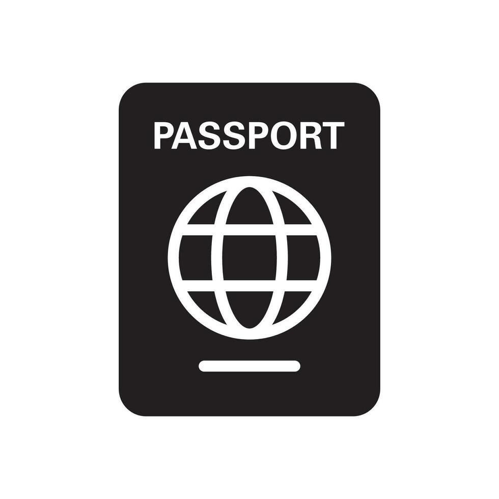 passaporto icona vettore design illustrazione