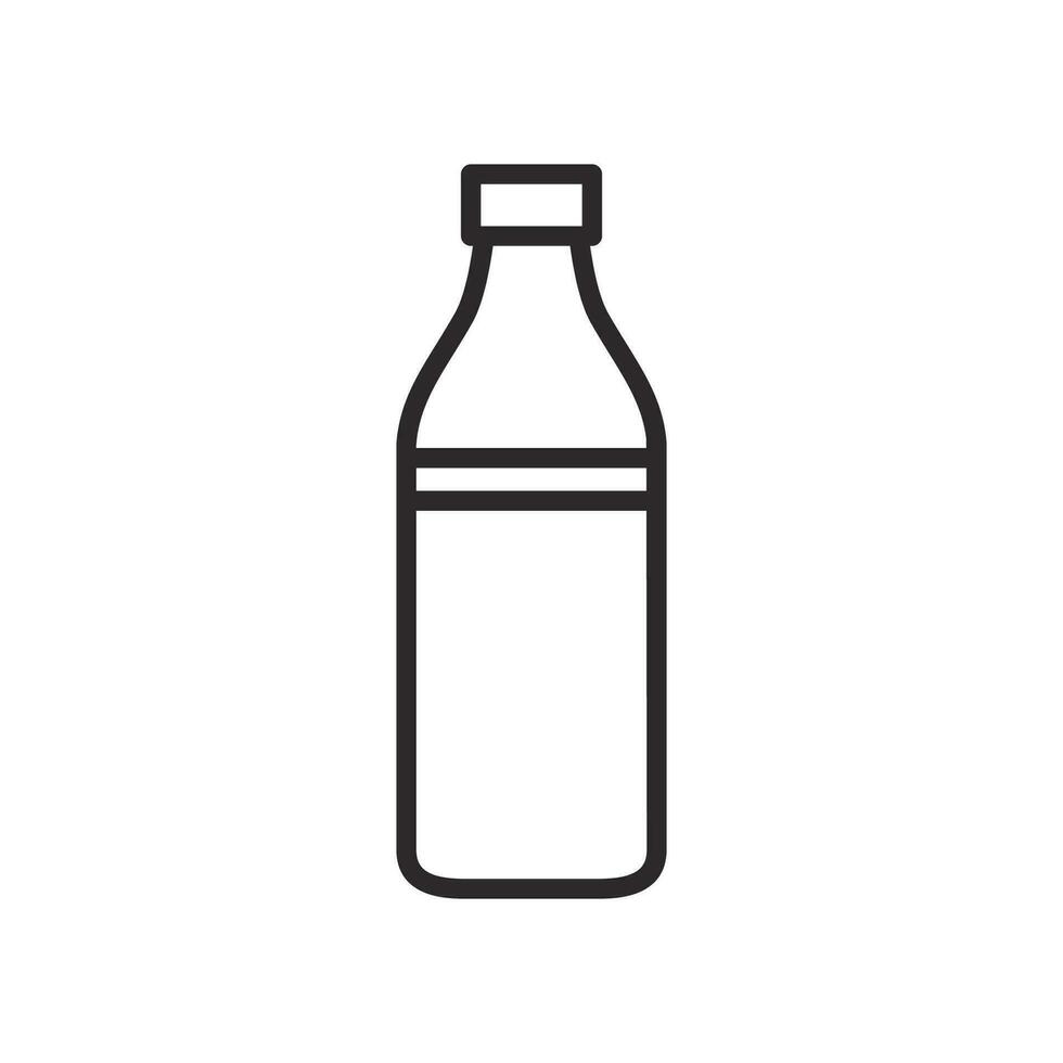 bottiglia di acqua icona. alcool bevanda simbolo. piatto vettore illustrazione