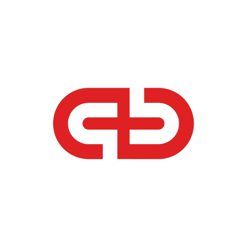 astratto lettera qb negativo spazio geometrico semplice logo vettore