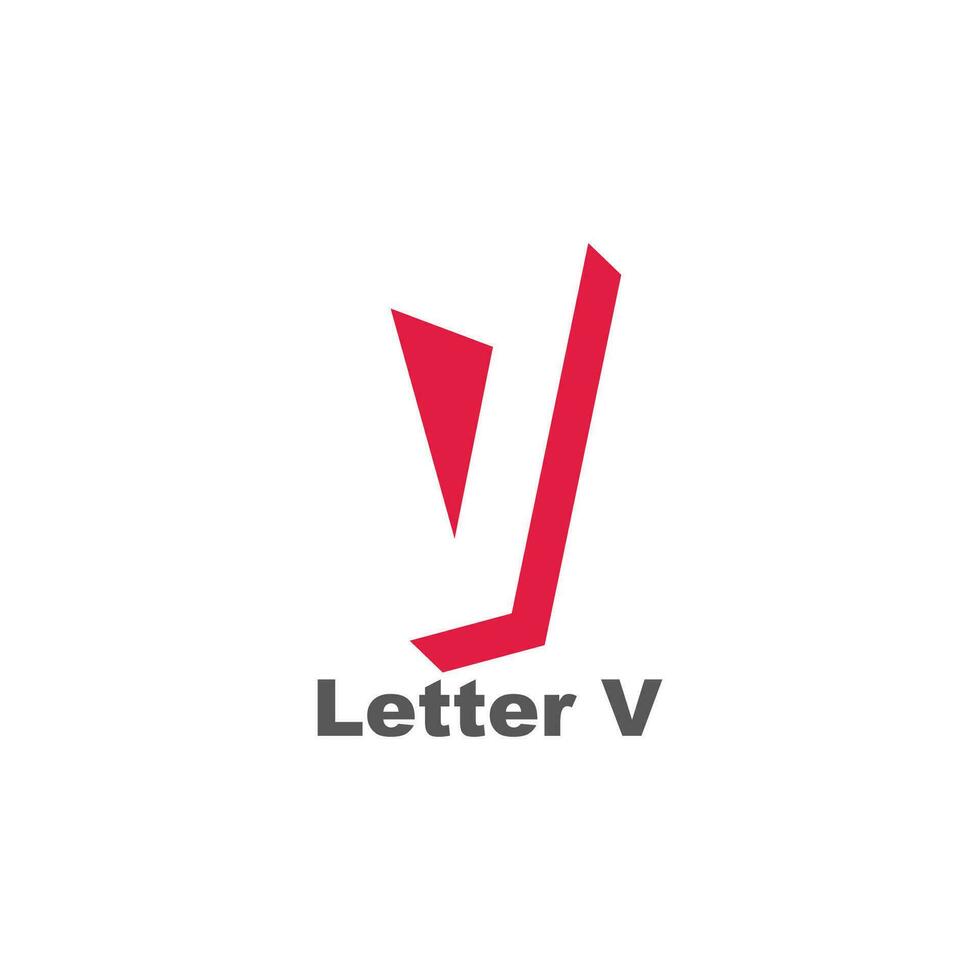 lettera v semplice geometrico 3d parete logo vettore