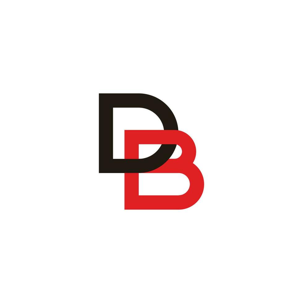 lettera db colori semplice geometrico logo vettore