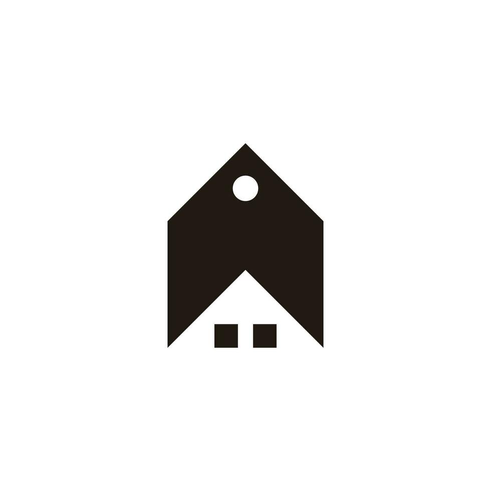 casa prezzo etichetta semplice geometria logo vettore