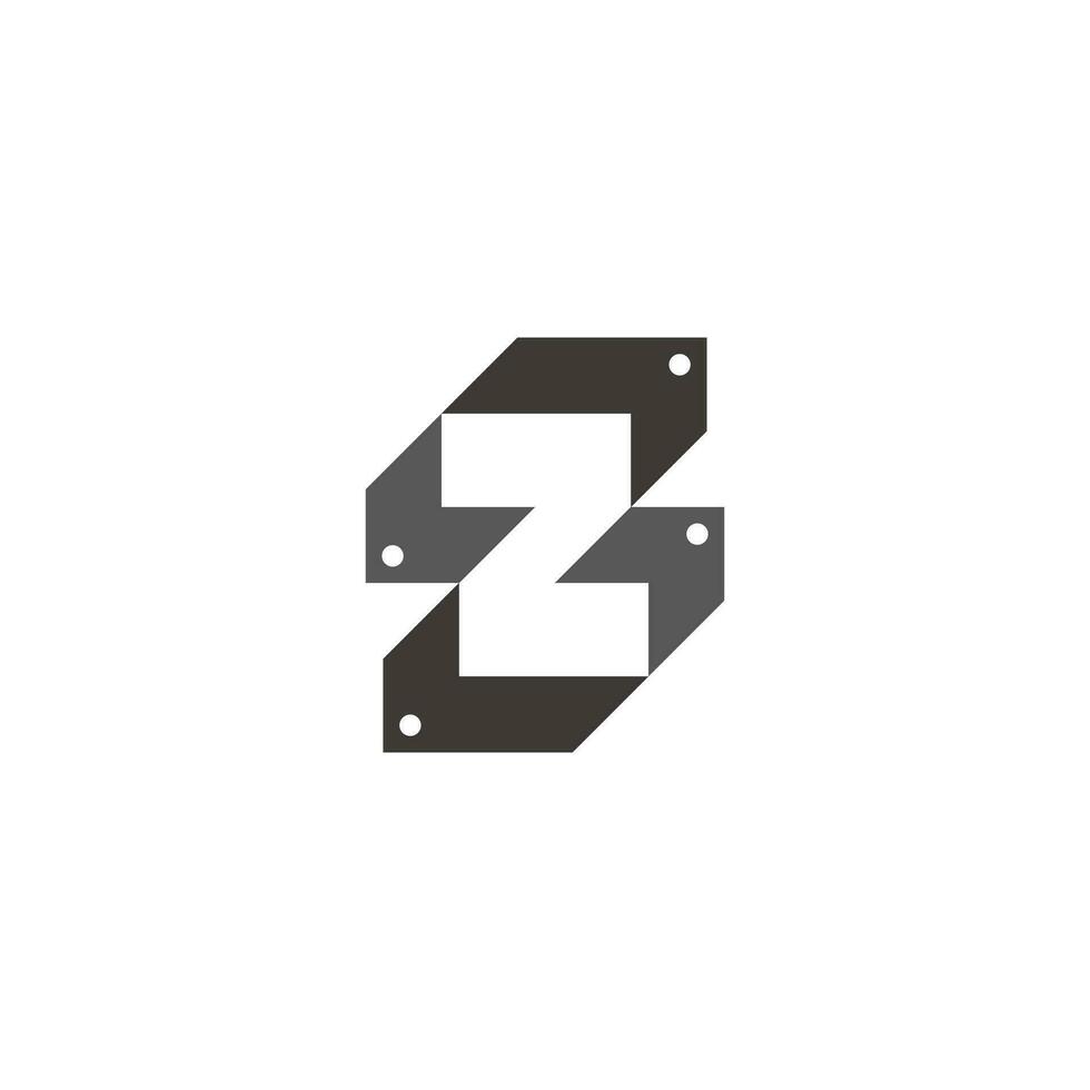 lettera z frecce prezzo etichetta semplice logo vettore