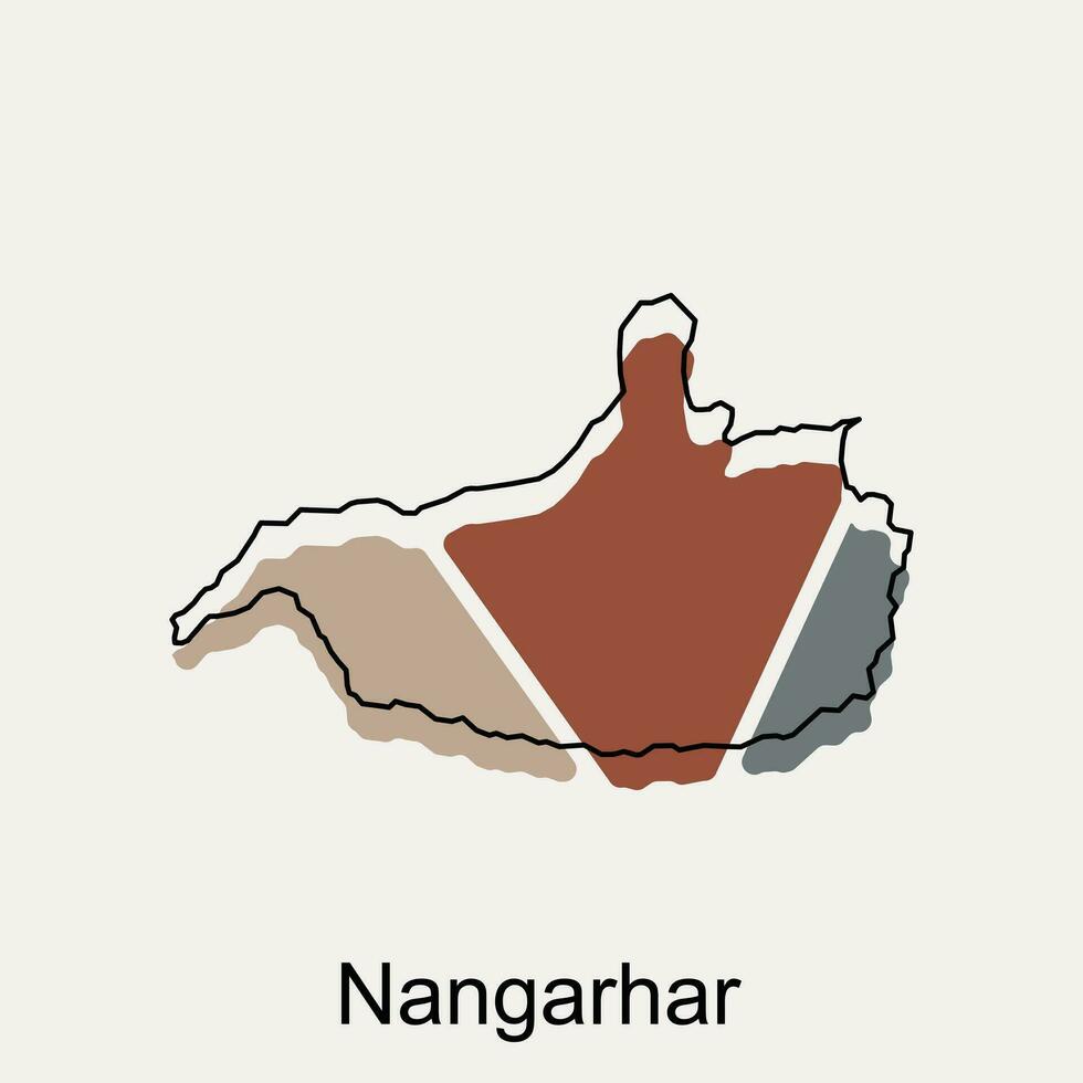 carta geografica di nangarhar moderno geometrico logo, astratto, disegni concetto, logo, logotipo elemento per modello. vettore