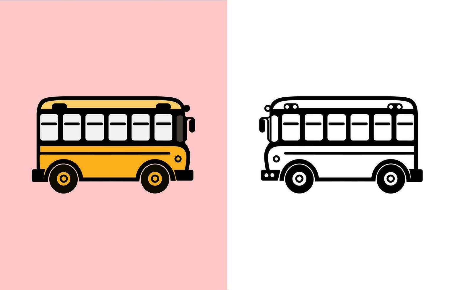 indietro per scuola autobus vettore, scuola autobus piatto illustrazione, autobus silhouette su bianca sfondo vettore