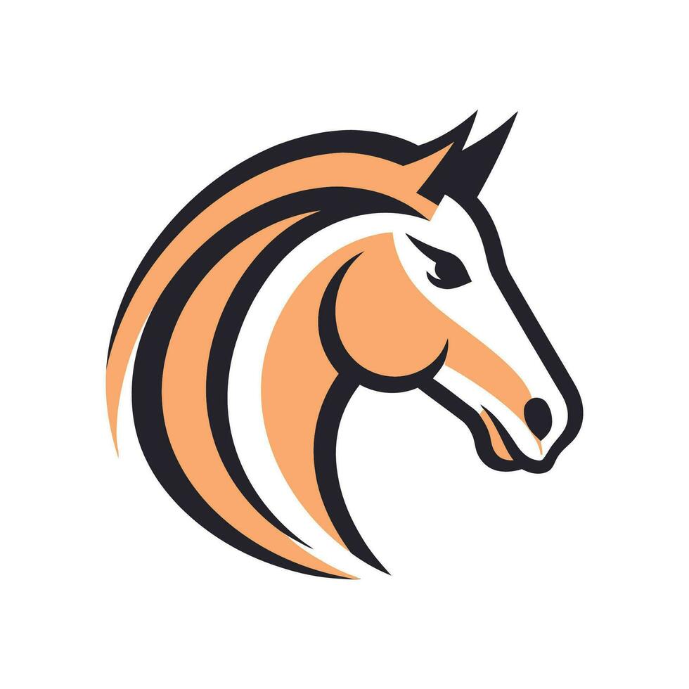 cavallo animale logo illustrazione vettore design modello