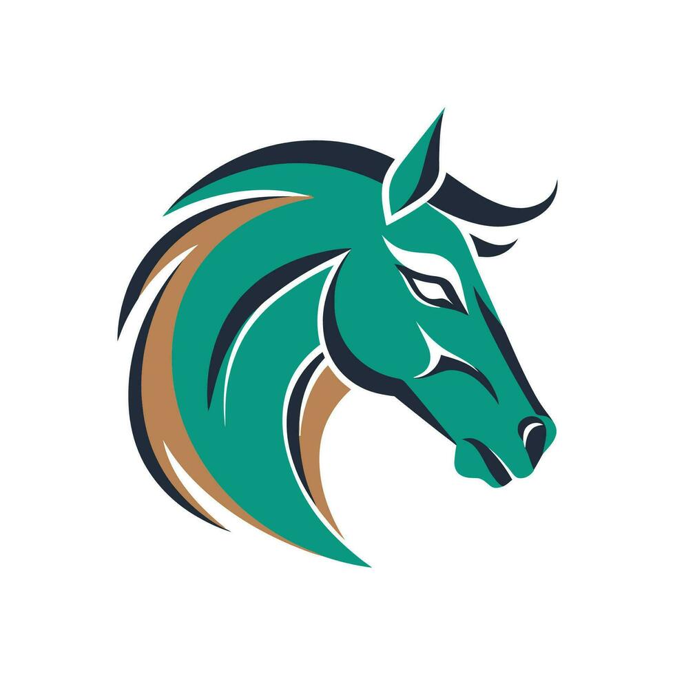 cavallo animale logo illustrazione vettore design modello