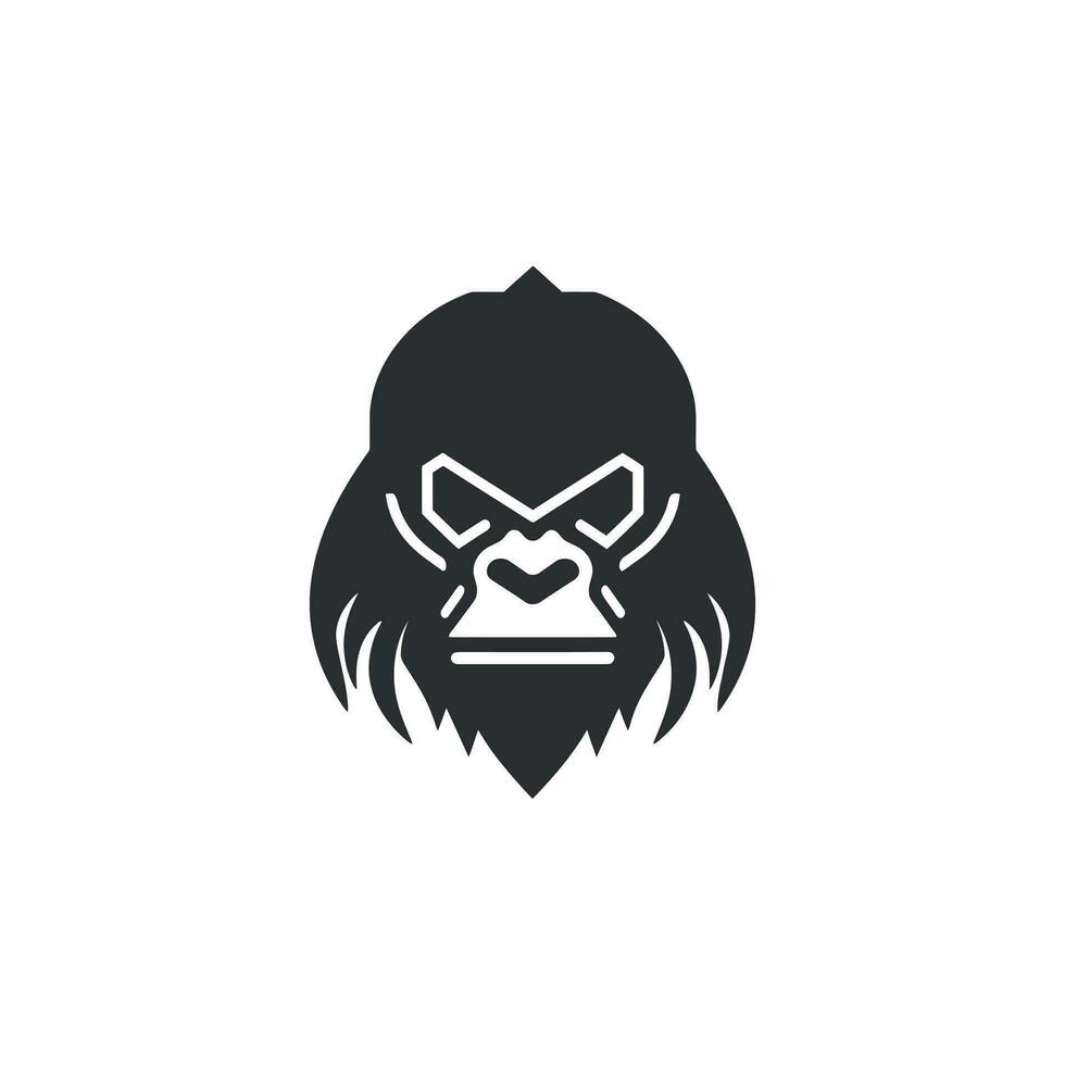 gorilla portafortuna vettore logo illustrazione