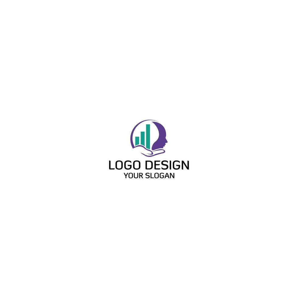 inteligente investire logo design vettore