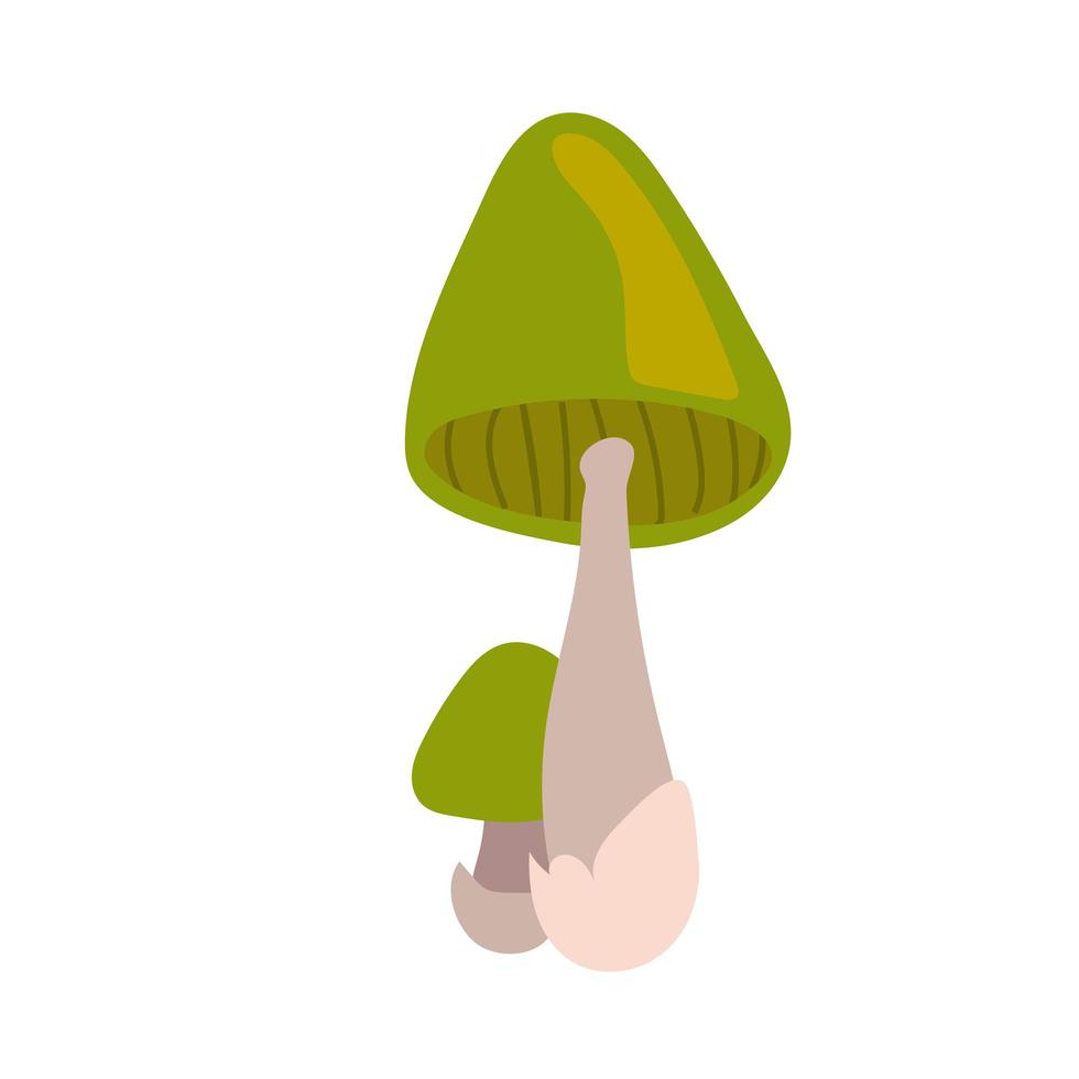 icone di stile di disegno a mano di piante di funghi vettore
