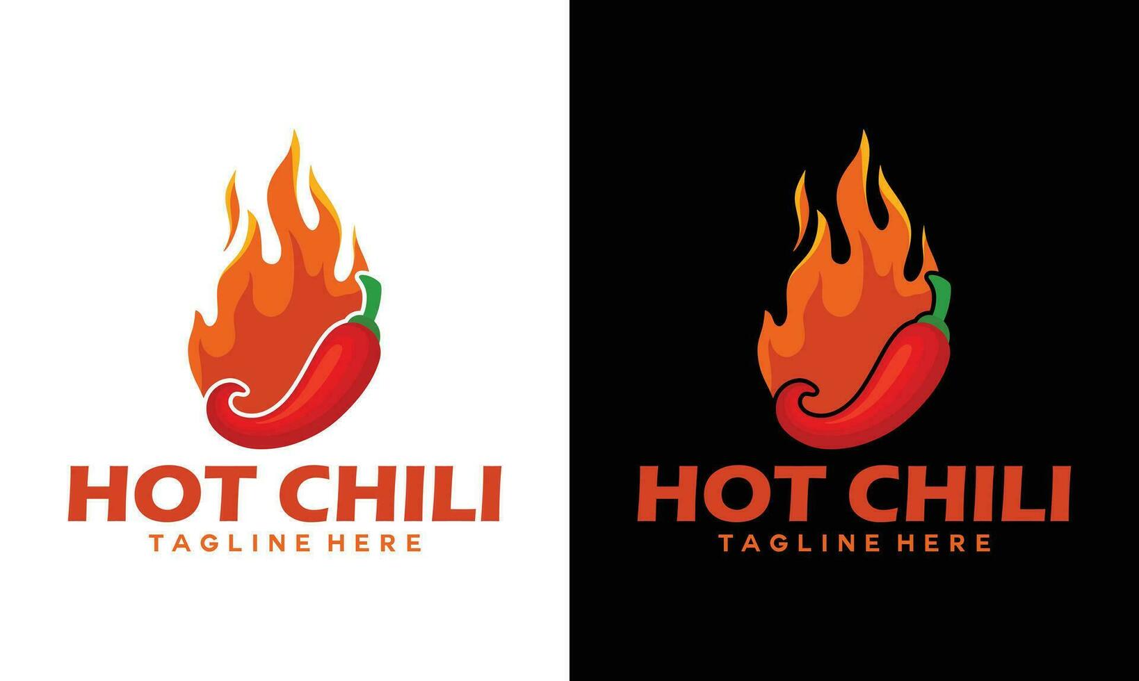 caldo chile logo design concetto vettore modello. speziato chili logo icona premio vettore