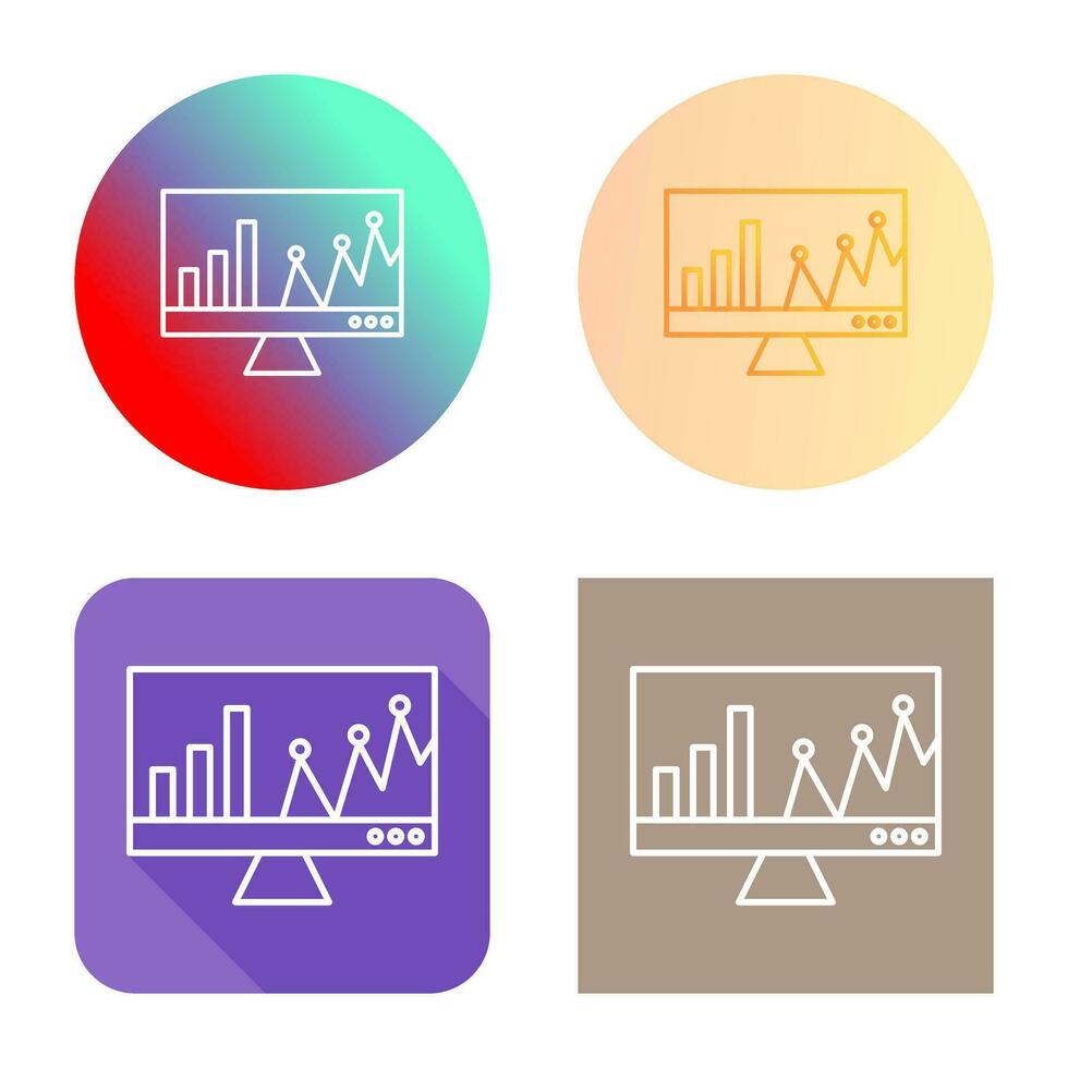 in linea statistiche vettore icona