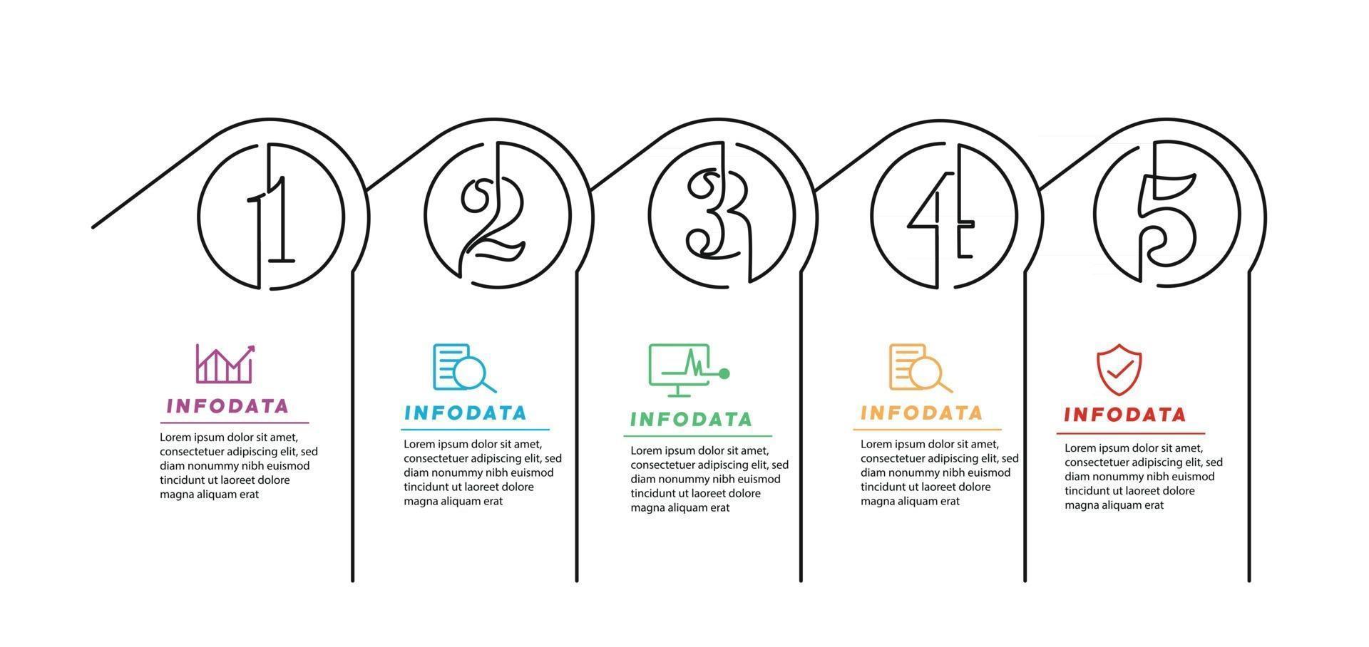 elementi di design di infografica aziendale moderna infochart marketing grafico e grafici diagrammi a barre vettore