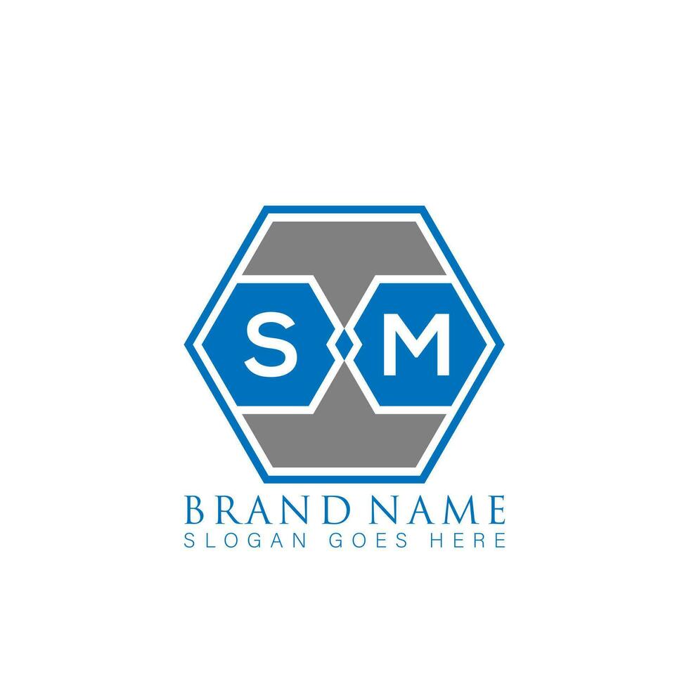 sm creativo minimalista lettera logo. sm unico moderno piatto astratto vettore lettera logo design.