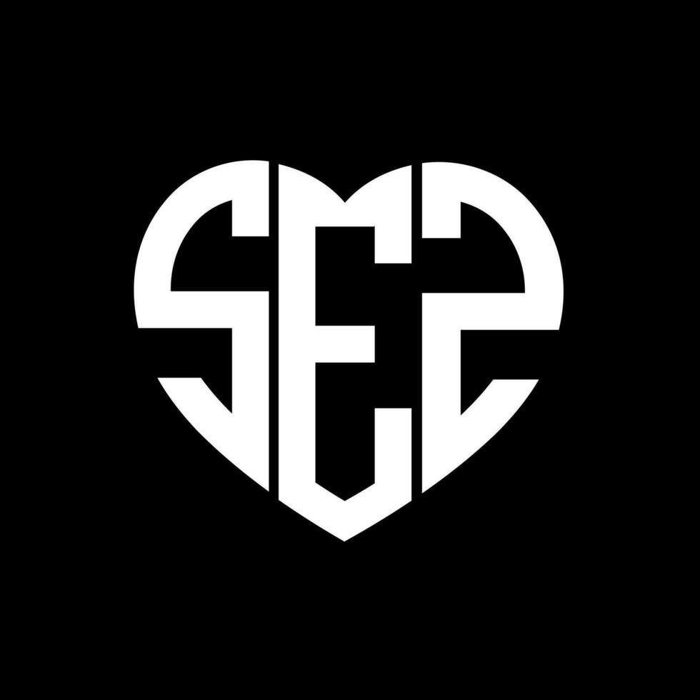 sez creativo amore forma monogramma lettera logo. sez unico moderno piatto astratto vettore lettera logo design.