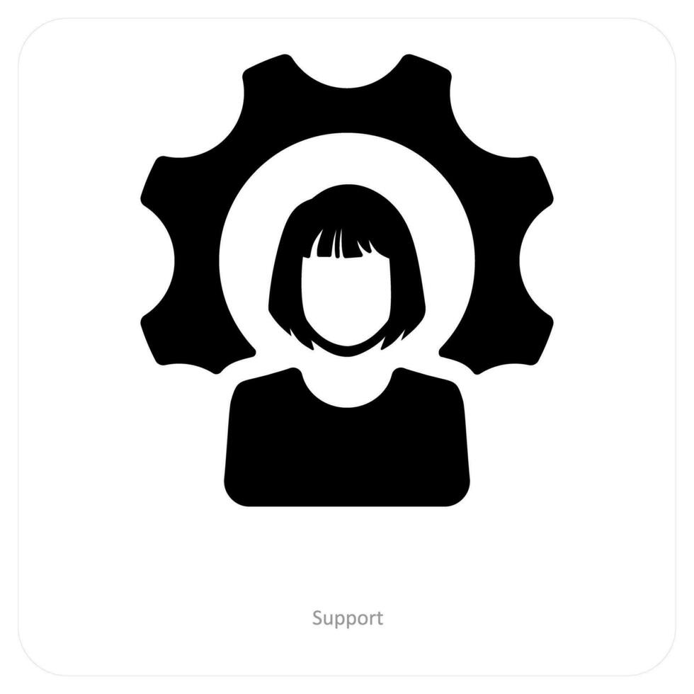 supporto e servizio icona concetto vettore