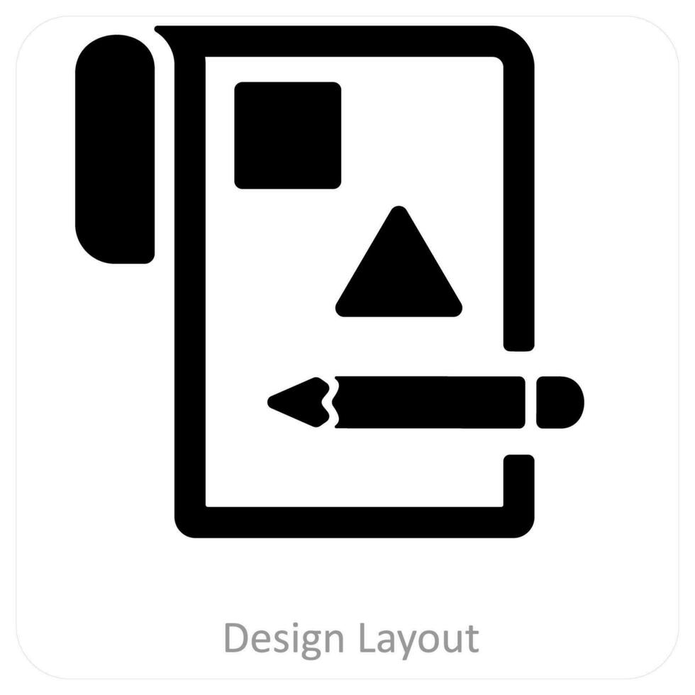 design disposizione e rivista icona concetto vettore