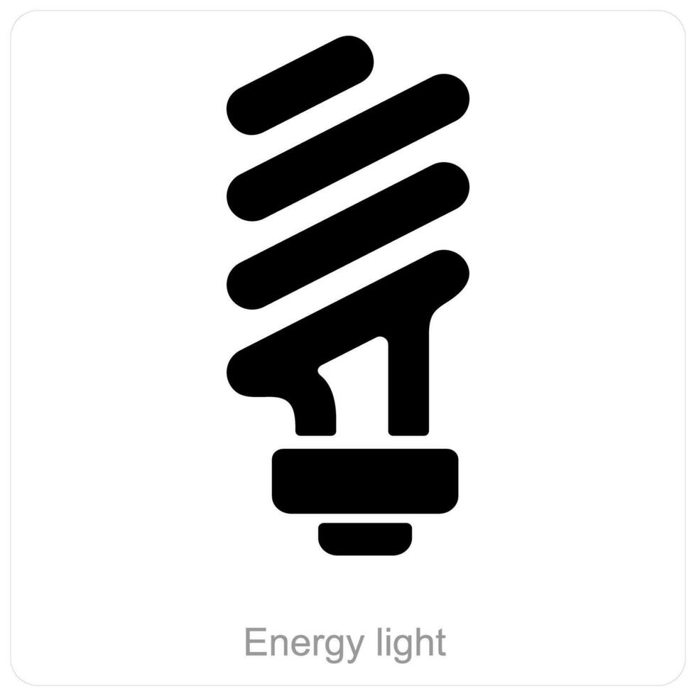 energia leggero e lampadina icona concetto vettore