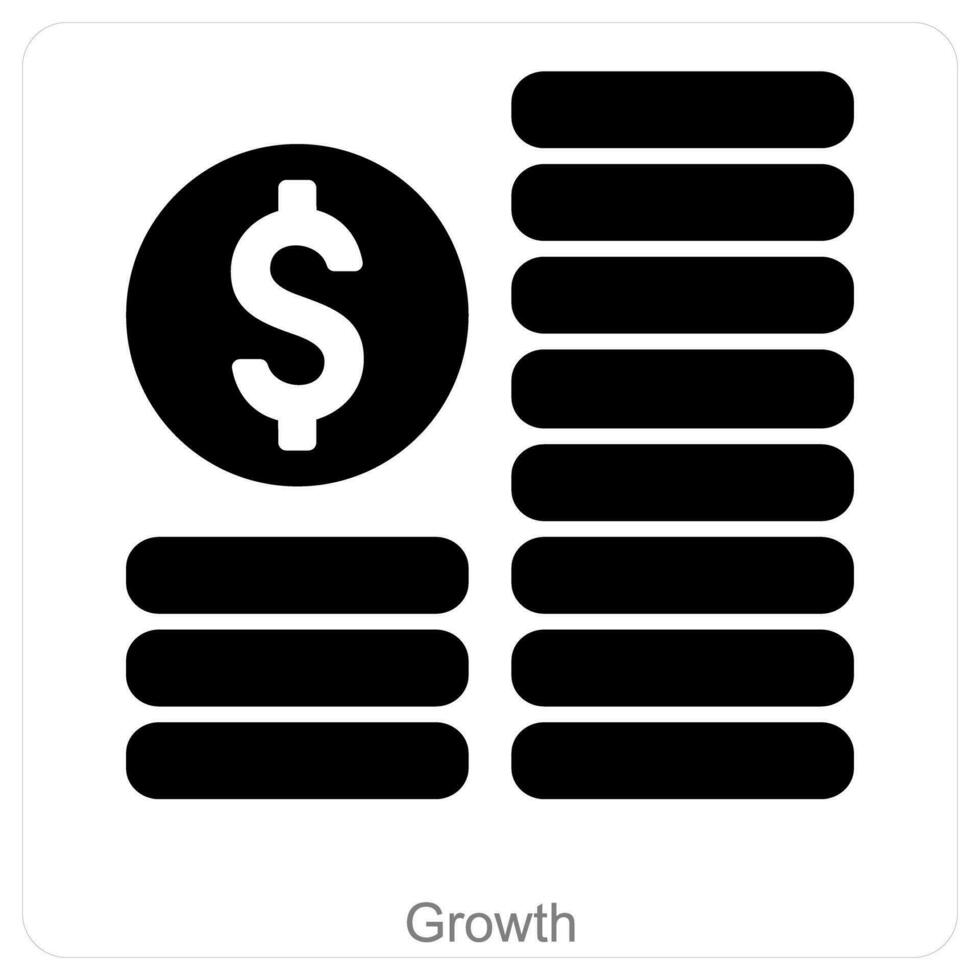 crescita e attività commerciale icona concetto vettore