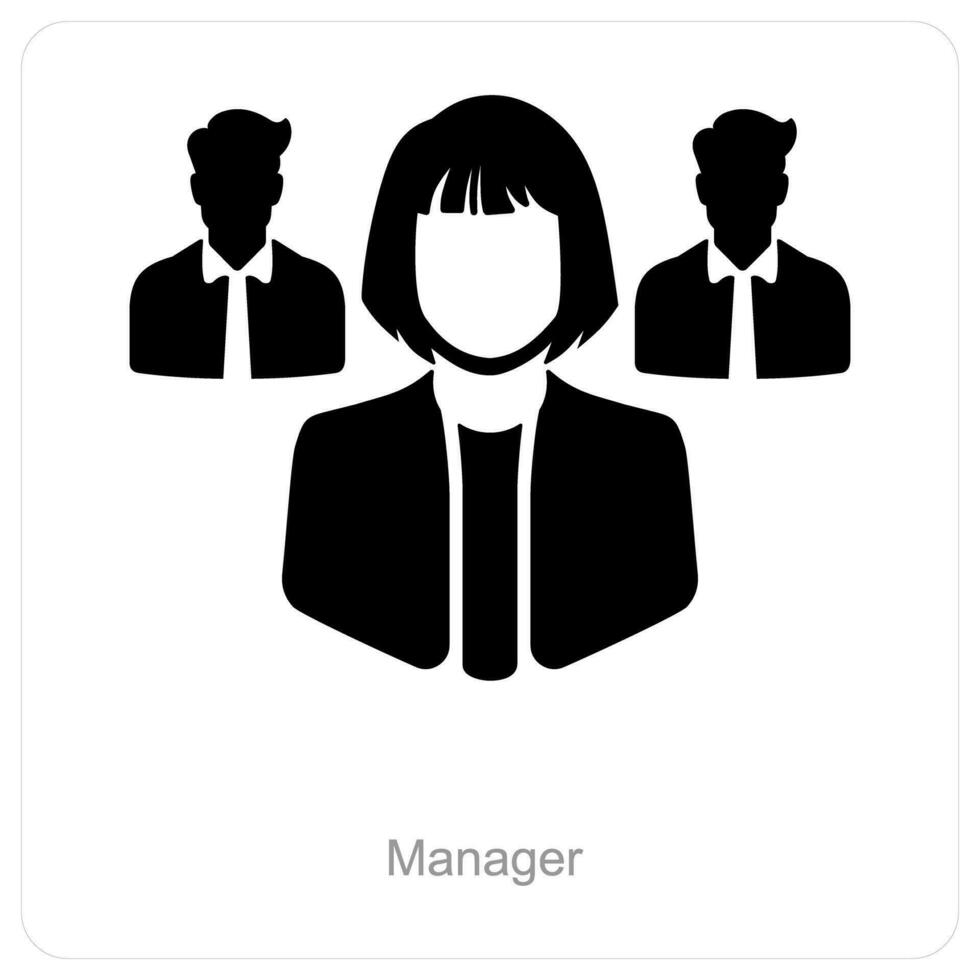 manager e capo icona concetto vettore