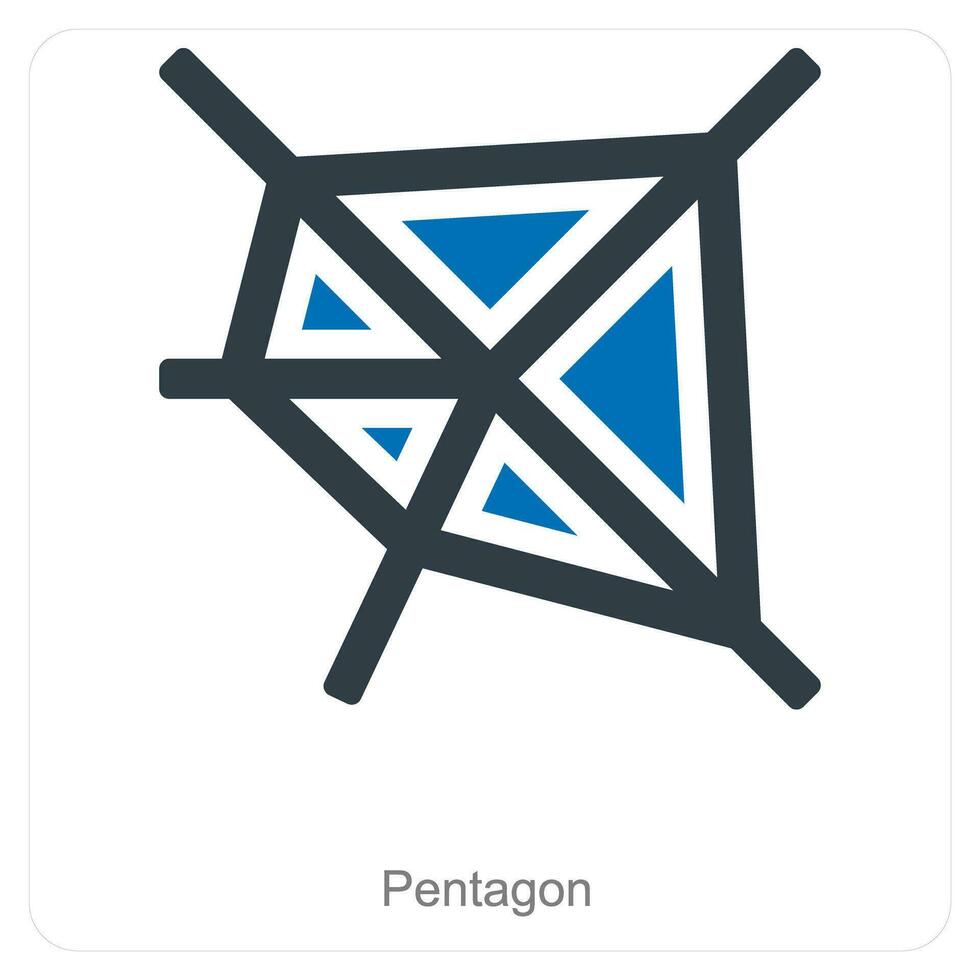 pentagono e pentagono icona concetto vettore