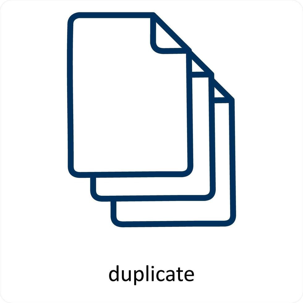 duplicare e file icona concetto vettore