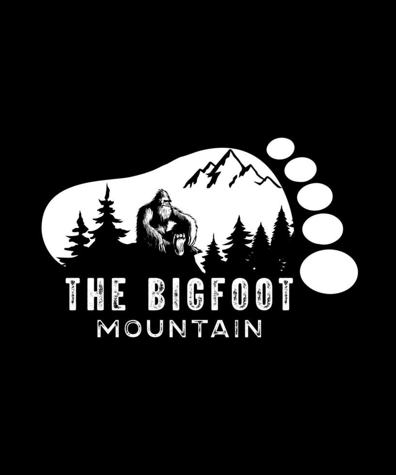 bigfoot vite importa logo maglietta sasquatch maglietta design vettore