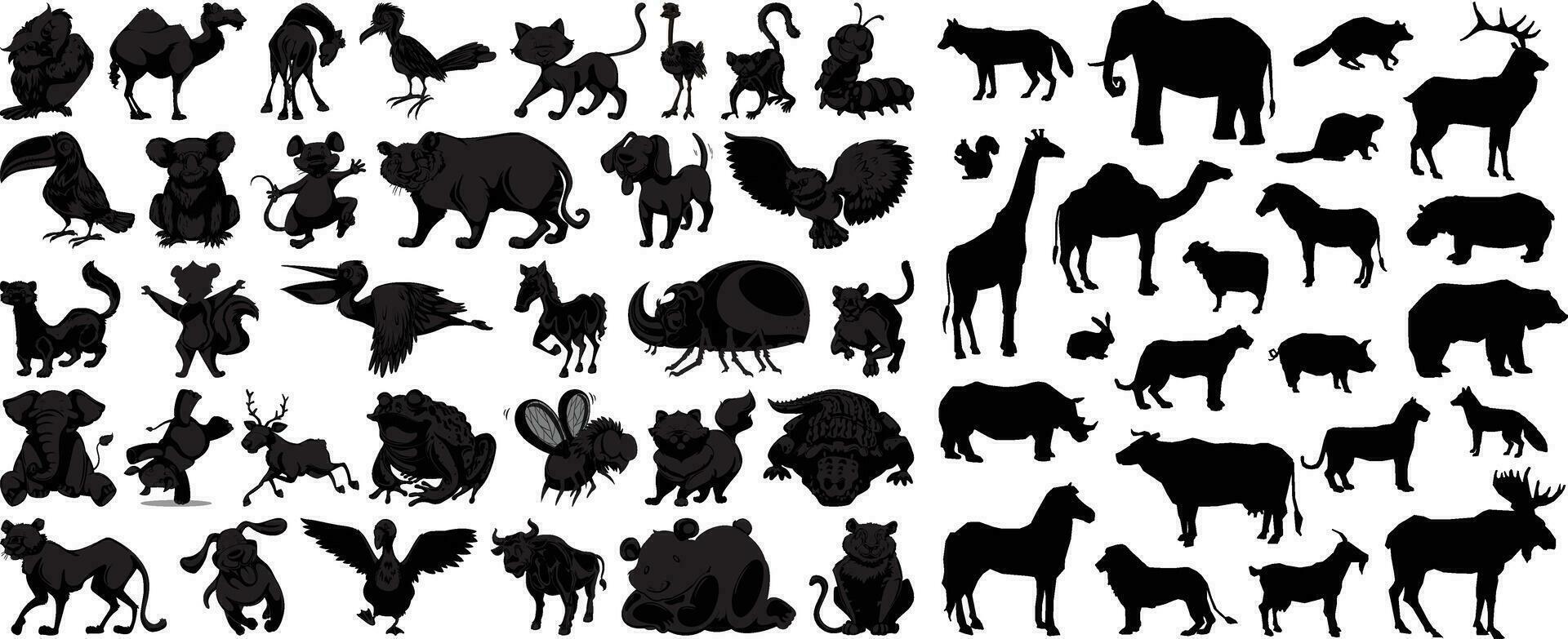animale silhouette vettore illustrazione