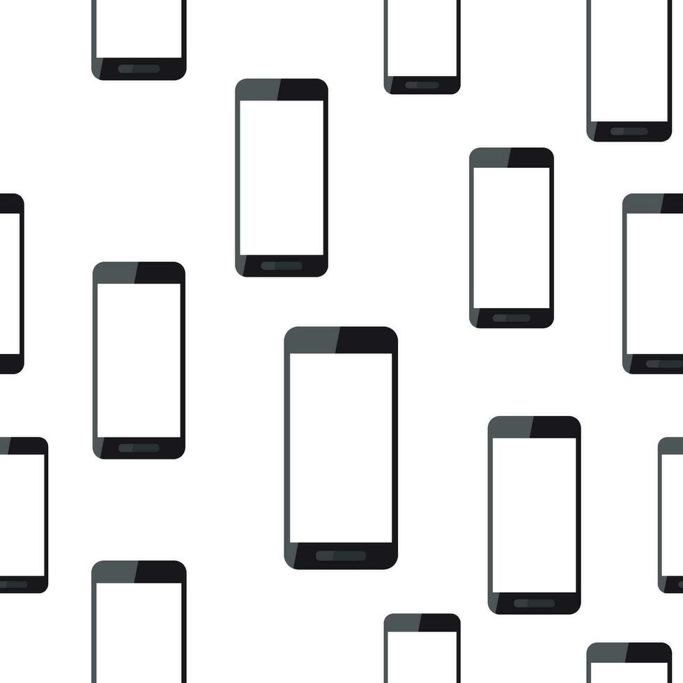 smartphone senza soluzione di continuità modello sfondo. attività commerciale piatto vettore illustrazione. realistico Telefono dispositivo cartello simbolo modello.