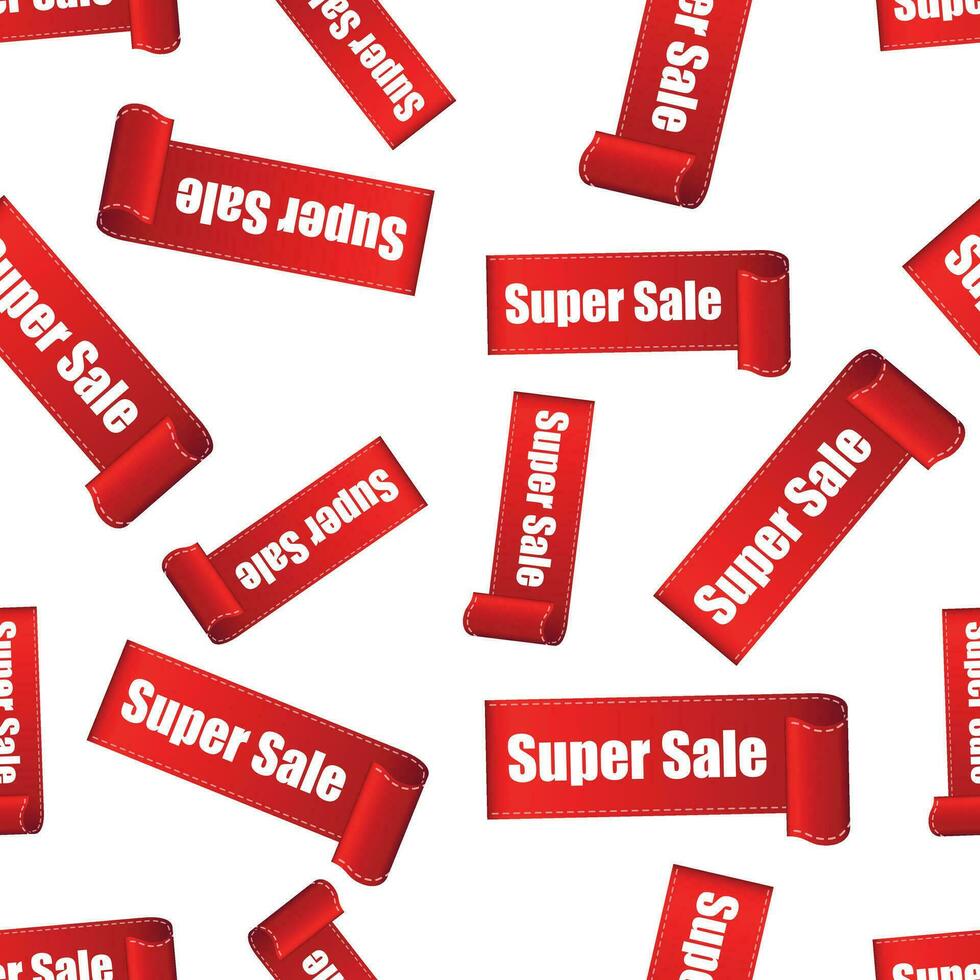 super vendita etichetta senza soluzione di continuità modello sfondo. attività commerciale piatto vettore illustrazione. super vendita shopping cartello simbolo modello.